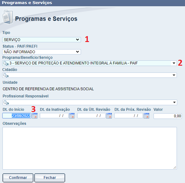 Programas e Serviços
